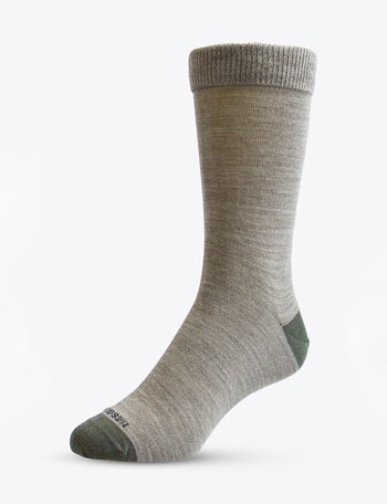 NZ Sock Co. Wellbeing Merino Blend Dress Sock, Grun Melange product photo