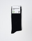 Mazzoni Viscose Blend Crew Dress Sock, Black product photo View 02 S