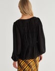 Mineral Suki Long Sleeve Top, Black product photo View 02 S