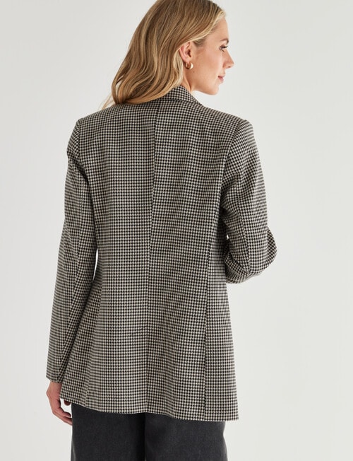 Mineral Ash Houndstooth Blazer, Natural & Black product photo View 02 L