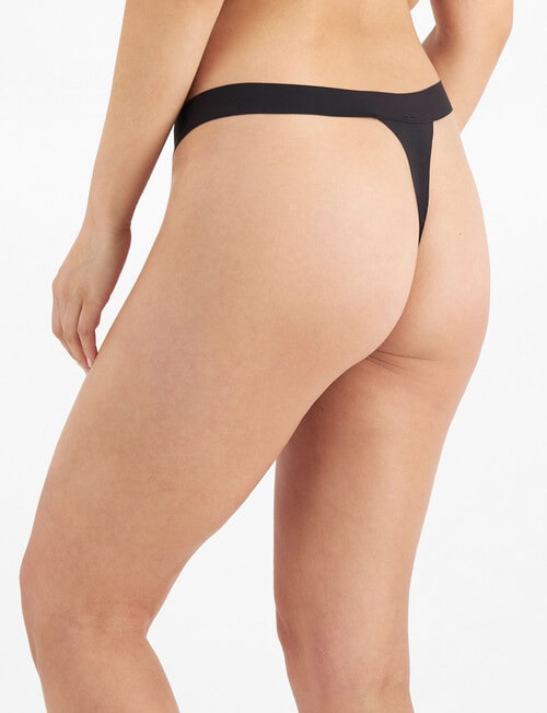 Temple Luxe Lace G-String Brief, Black, 8-14 product photo View 03 L