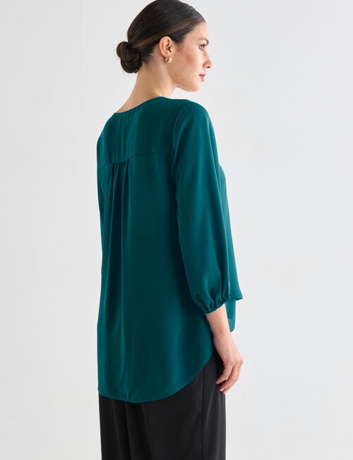 Whistle Neck Layer Top, Peacock product photo View 02 L