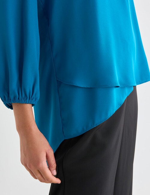 Whistle Neck Layer Top, Peacock product photo View 04 L