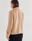 Whistle Long Sleeve Pea Coat, Camel product photo View 02 S