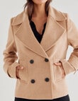 Whistle Long Sleeve Pea Coat, Camel product photo View 04 S