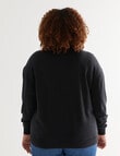 Studio Curve Embellished Sweatshirt, Black product photo View 02 S