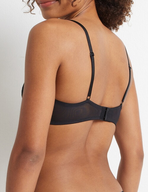 Perfects Wirefree Bra with Lace Cups, Black, A-D product photo View 02 L