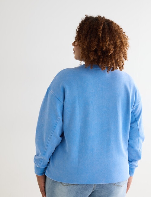 Studio Curve Embellished Sweatshirt, Blue product photo View 02 L
