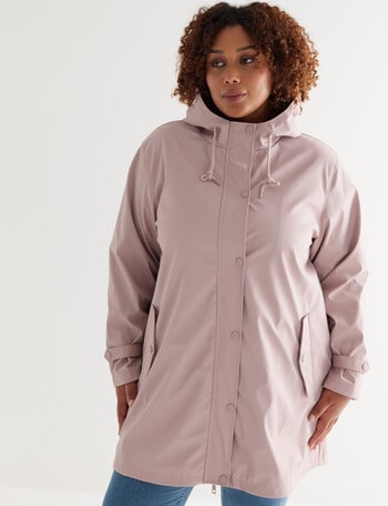 Studio Curve Showerproof Coat, Pink product photo