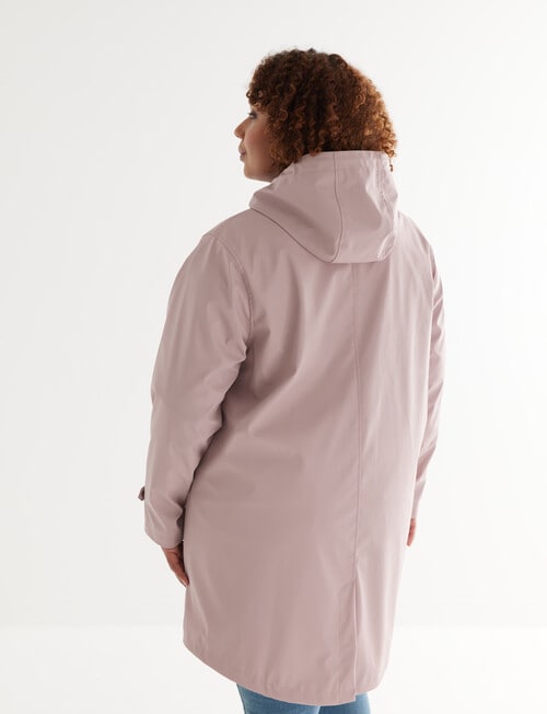 Studio Curve Showerproof Coat, Pink product photo View 02 L