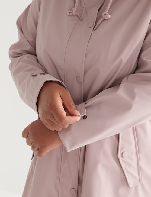 Studio Curve Showerproof Coat, Pink product photo View 04 L