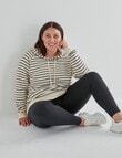 Superfit Curve Stripe Longline Hoodie, Oatmeal product photo View 03 S