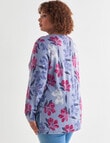 Studio Curve Supersoft Long Sleeve Floral Printed Top, Pinks product photo View 02 S