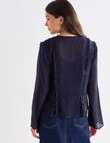 Mineral Lexie Tie Top, Navy product photo View 02 S