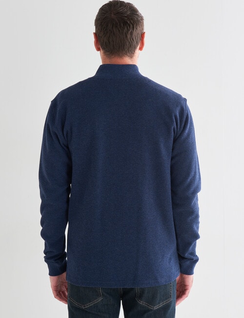 Chisel Lewis 1/4 Zip Fleece Sweater, Navy Marle product photo View 02 L