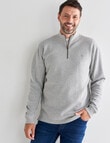 Chisel Lewis 1/4 Zip Fleece Sweater, Grey Marle product photo