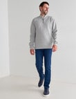 Chisel Lewis 1/4 Zip Fleece Sweater, Grey Marle product photo View 03 S