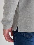 Chisel Lewis 1/4 Zip Fleece Sweater, Grey Marle product photo View 06 S