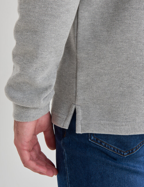 Chisel Lewis 1/4 Zip Fleece Sweater, Grey Marle product photo View 06 L