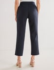 Ella J 7/8th Shorter Length Ponte Trouser, Navy Marle product photo View 02 S