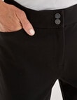 Ella J 7/8th Shorter Length Ponte Trouser, Black product photo View 04 S