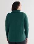 North South Curve Merino Blend Roll Neck Jumper, Emerald product photo View 02 S