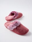 Lyric New Chenille Scuff Slippers, Vintage Rose product photo View 02 S