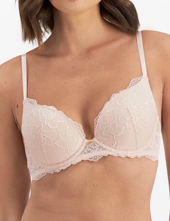 Temple Luxe Lace Push Up Level 2 Bra, Pastel Rose, 10A-14D product photo