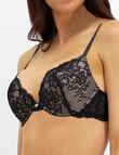 Temple Luxe Lace Push Up Bra, Black, 10A-14DD product photo View 02 S