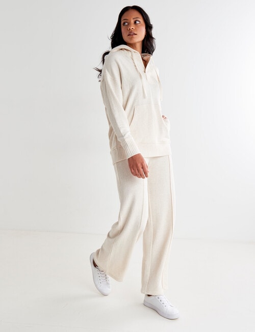 Zest Supersoft Wide Leg Pant Terry, Oat Marle product photo View 03 L