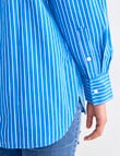 Zest Peached Oversize Shirt, Blue & White Stripe product photo View 06 S