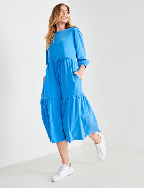 Zest Jersey Dress, Blue Wash product photo View 03 L