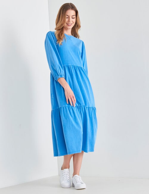 Zest Jersey Dress, Blue Wash product photo View 05 L