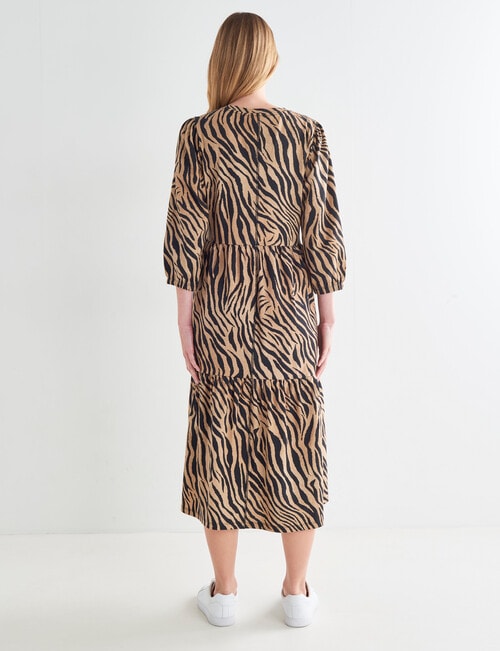 Zest Jersey Dress, Animal Stripe product photo View 02 L