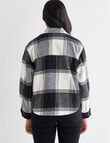 Zest Cropped Shacket, Black & White Check product photo View 02 S