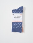 Jockey Cotton Crew Socks, 3-Pack, Blue,White & Bandi, 3-8 product photo View 02 S