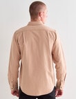 Tarnish Long Sleeve Twill Shirt, Tan product photo View 02 S