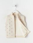 Teeny Weeny Maeve's Enchanted Wood Knit Vest, Pink Spot product photo View 02 S