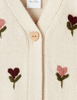Teeny Weeny Maeve's Enchanted Wood Knit Cardigan, Warm White product photo View 02 S
