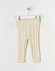Teeny Weeny Maeve's Enchanted Wood Knit Legging, Warm White product photo