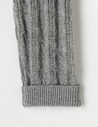 Teeny Weeny Maeve's Enchanted Wood Knit Legging, Grey Marle product photo View 02 S