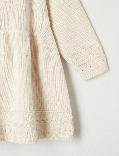 Teeny Weeny Knit Dress, Warm White product photo View 03 L