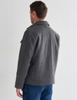Chisel Button Front Jacket, Charcoal Marle product photo View 02 S