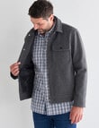 Chisel Button Front Jacket, Charcoal Marle product photo View 05 S