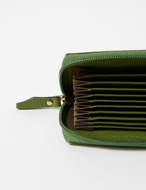 Carte Leather Small Zippy Wallet, Fern product photo View 02 L