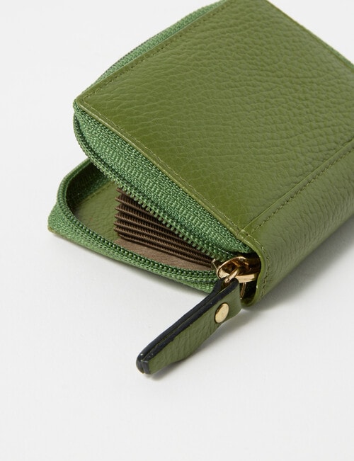 Carte Leather Small Zippy Wallet, Fern product photo View 04 L
