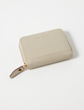 Carte Leather Small Zippy Wallet, Wild Oat product photo