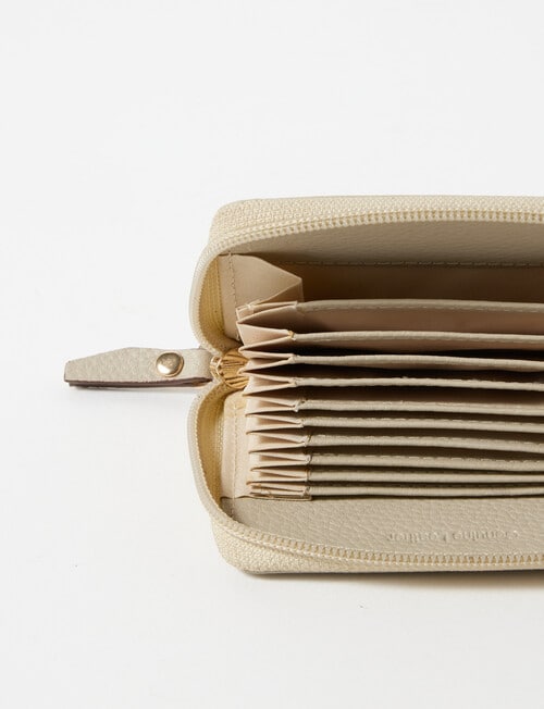 Carte Leather Small Zippy Wallet, Wild Oat product photo View 02 L