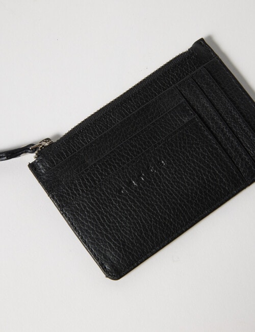 Carte Leather Card Holder, Black product photo View 02 L