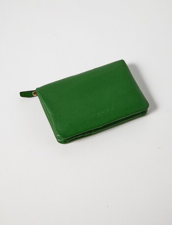 Carte Leather Medium Dome Wallet, Monstera Green product photo